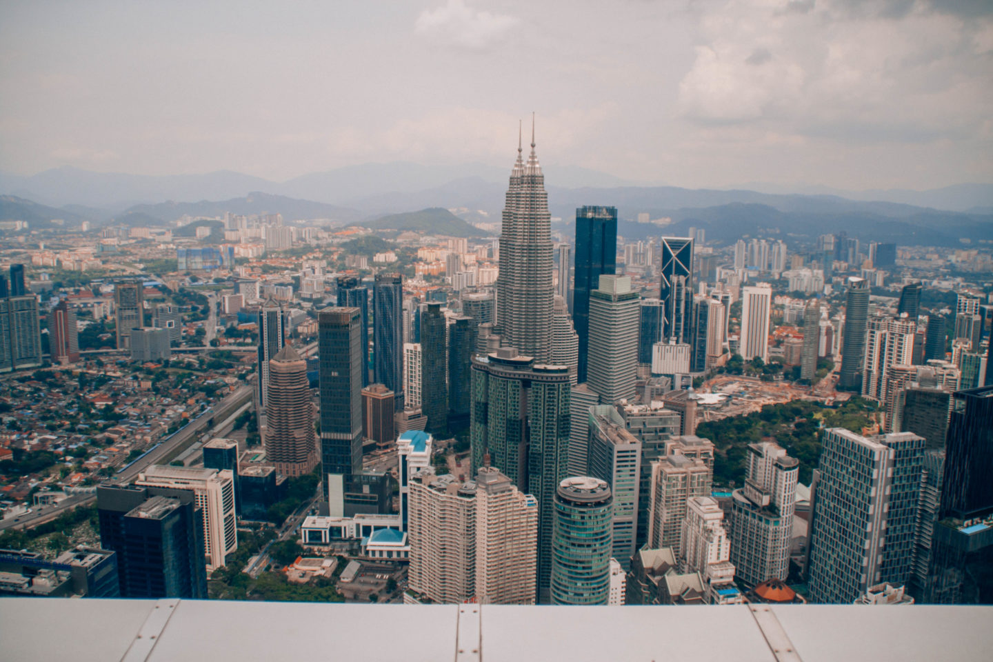 Skyline view on top of Menara tower in Kuala Lumpur