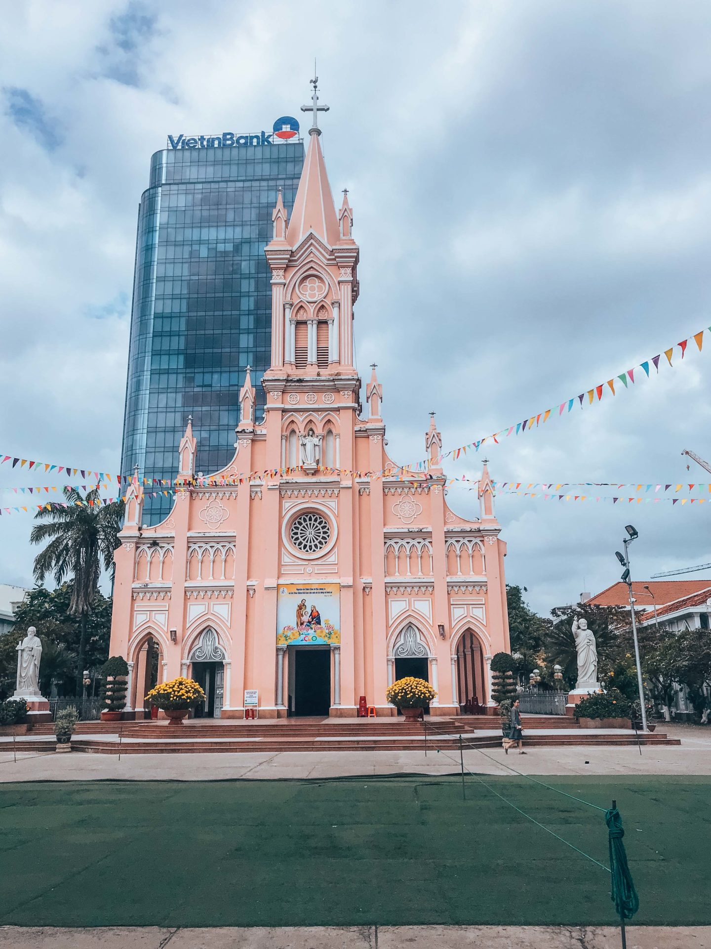 The pretty Pink Church in Da Nang Center, Vietnam