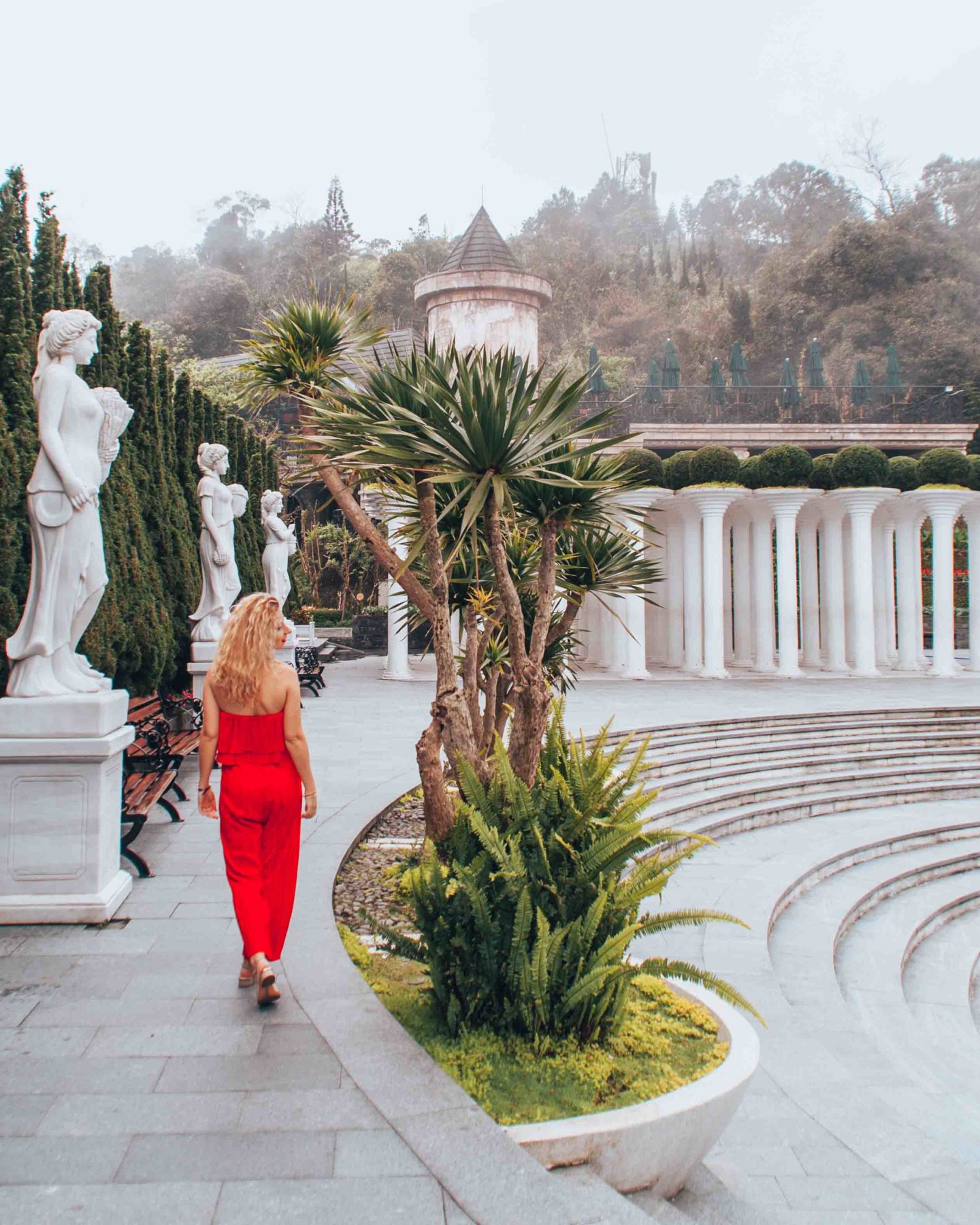 Italian gardens in Ba Na Hills Sun World, Da Nang