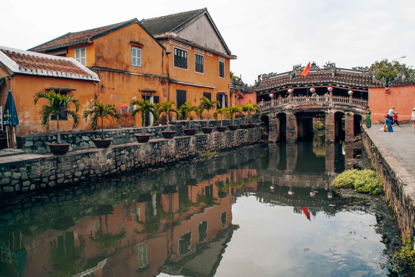 The famous Japanese covered bridge in Hoi An, Vietnam