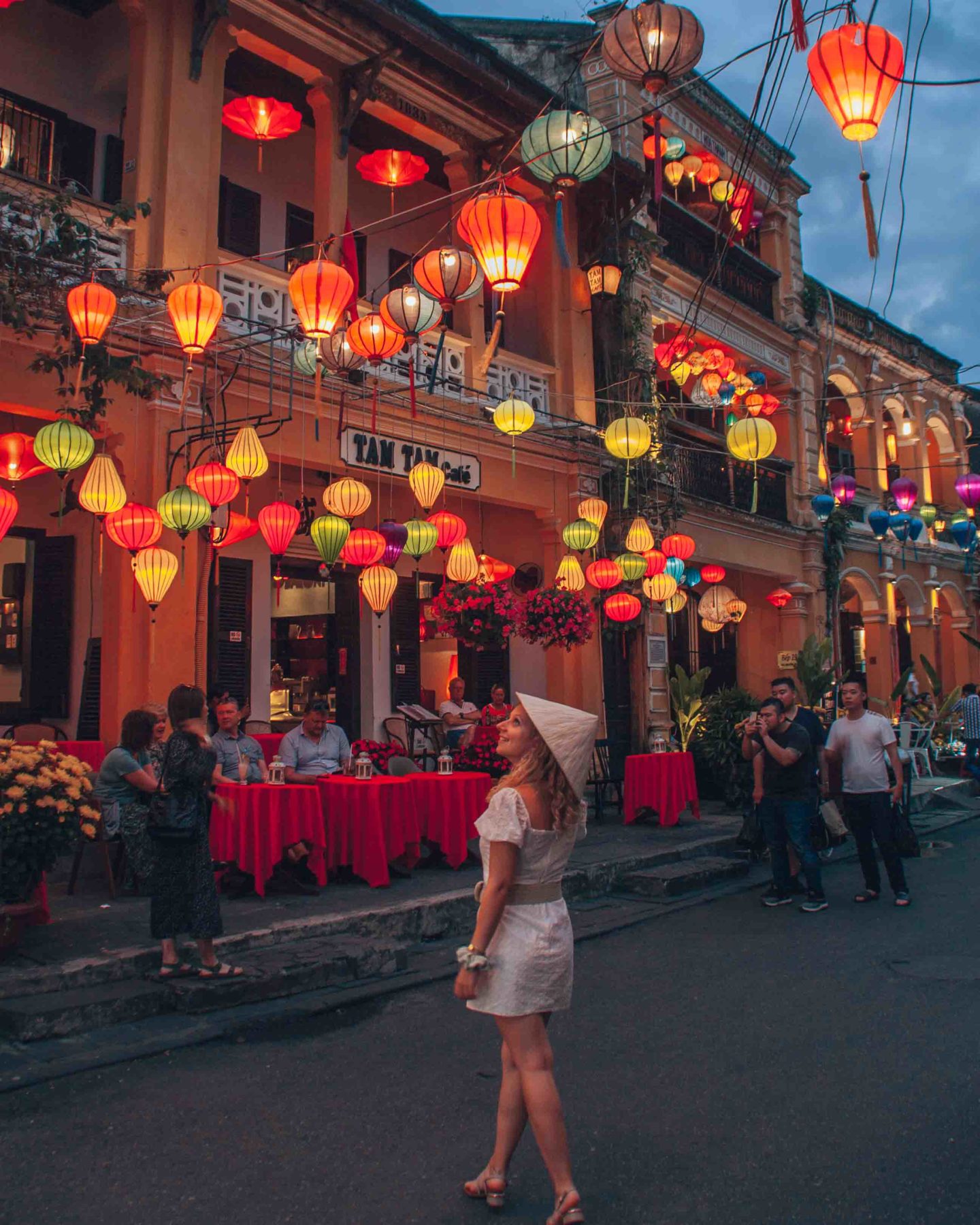 Hoi An Ancient Town illuminated with lanterns by night