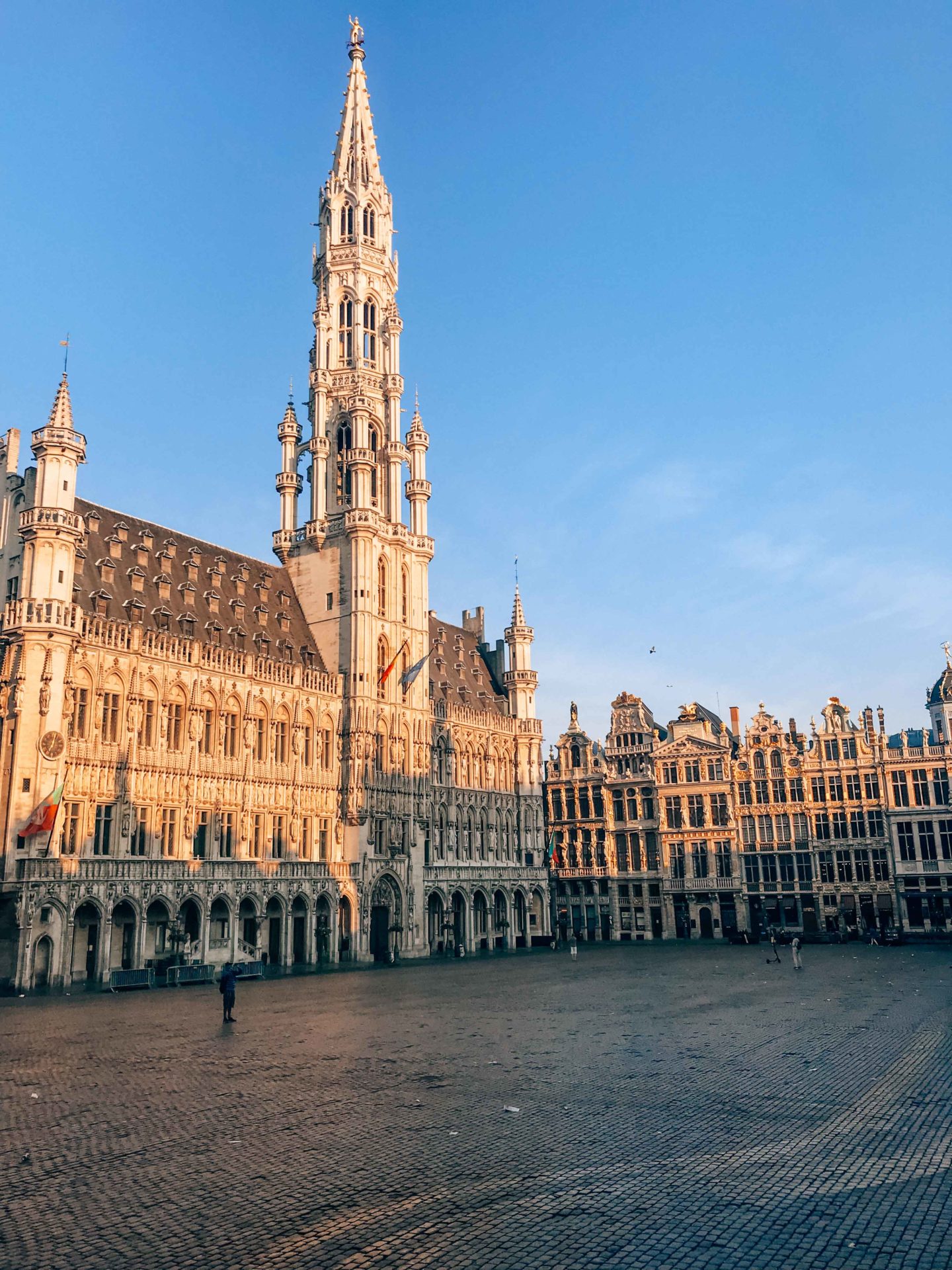 Sunrise on the Grand Place of Brussels