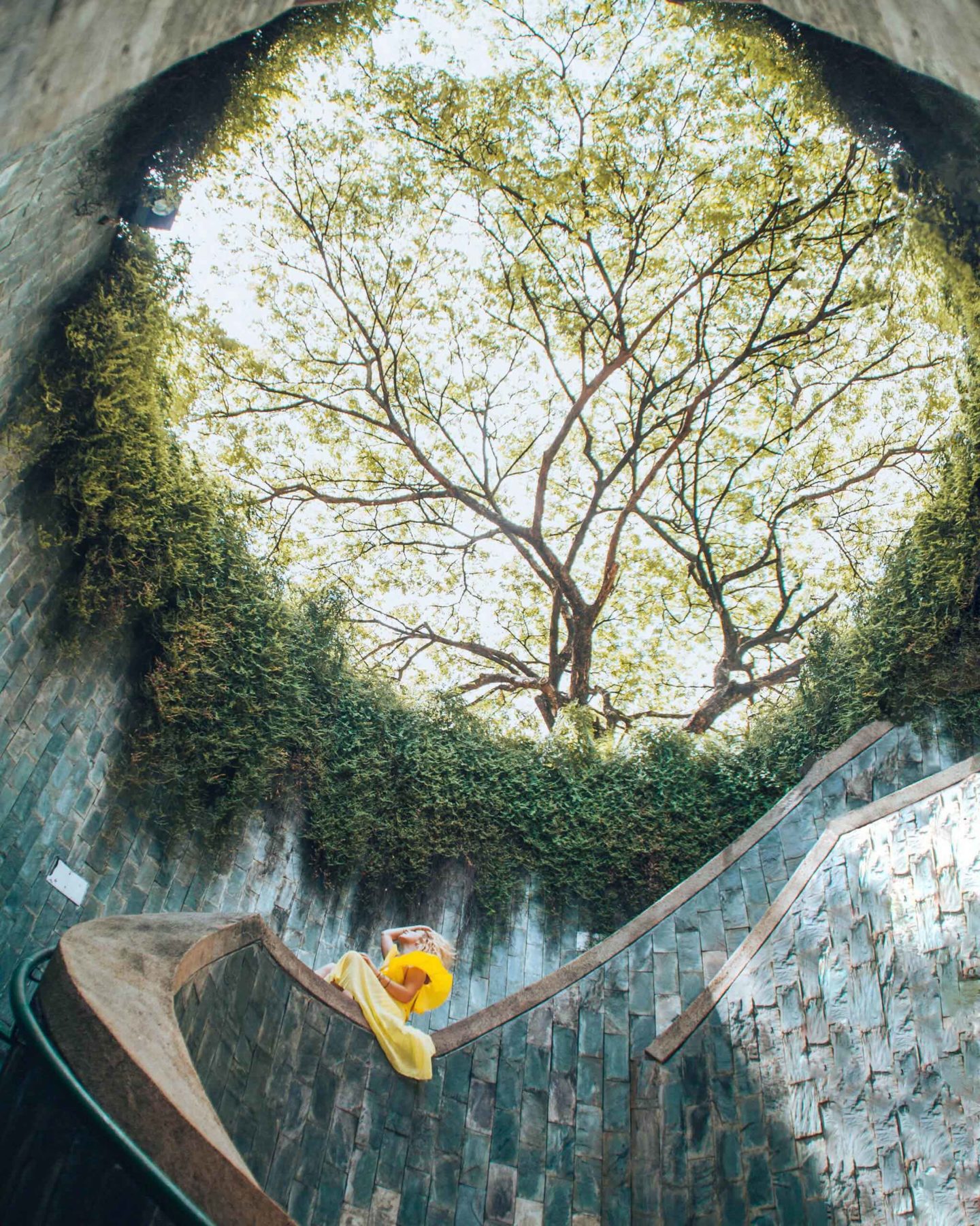 Fort Canning Park spiral staircase, instagrammable spot in Singapore