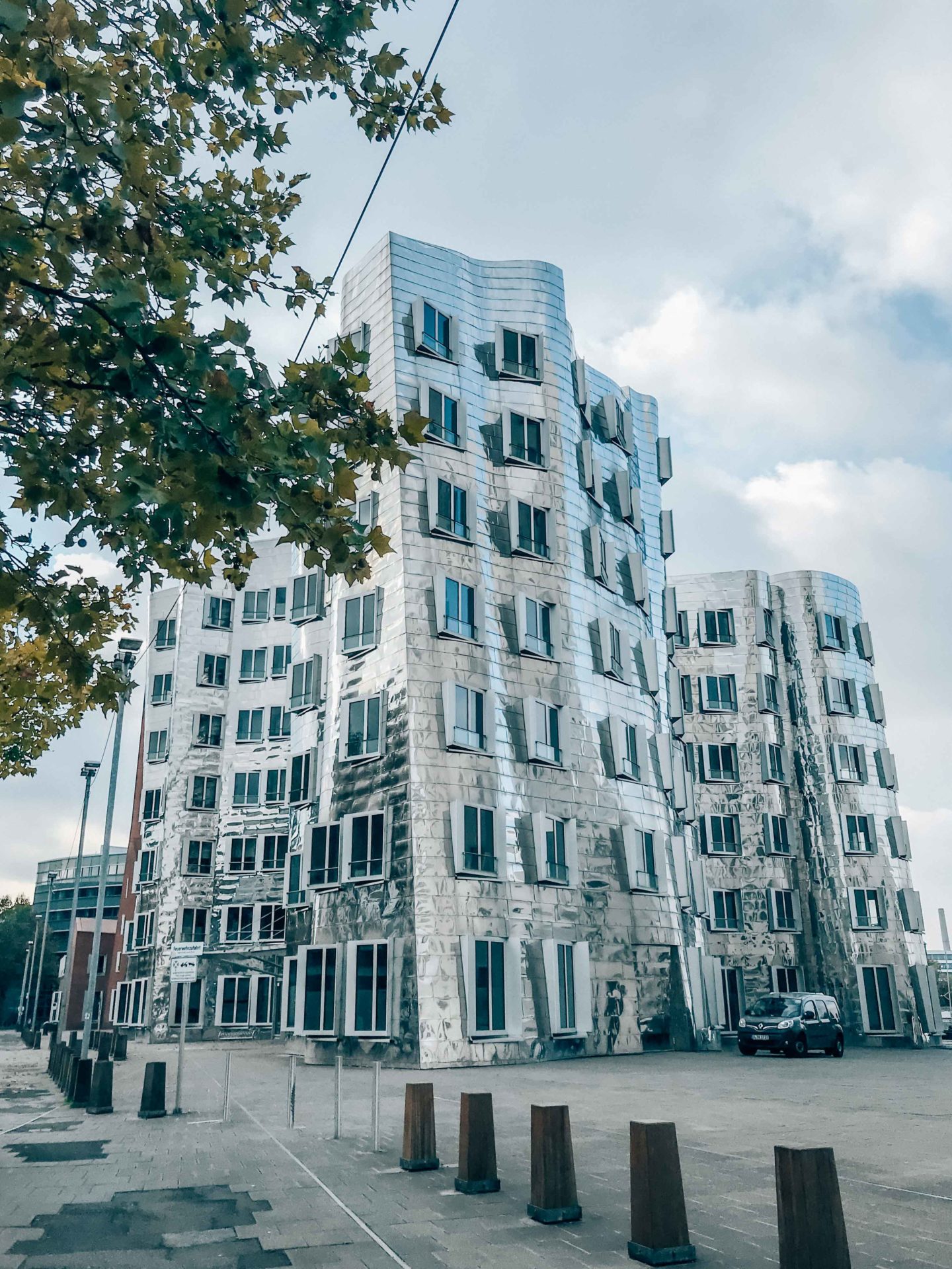 Neuer Zollhof buildings, designed by Frank Gehry