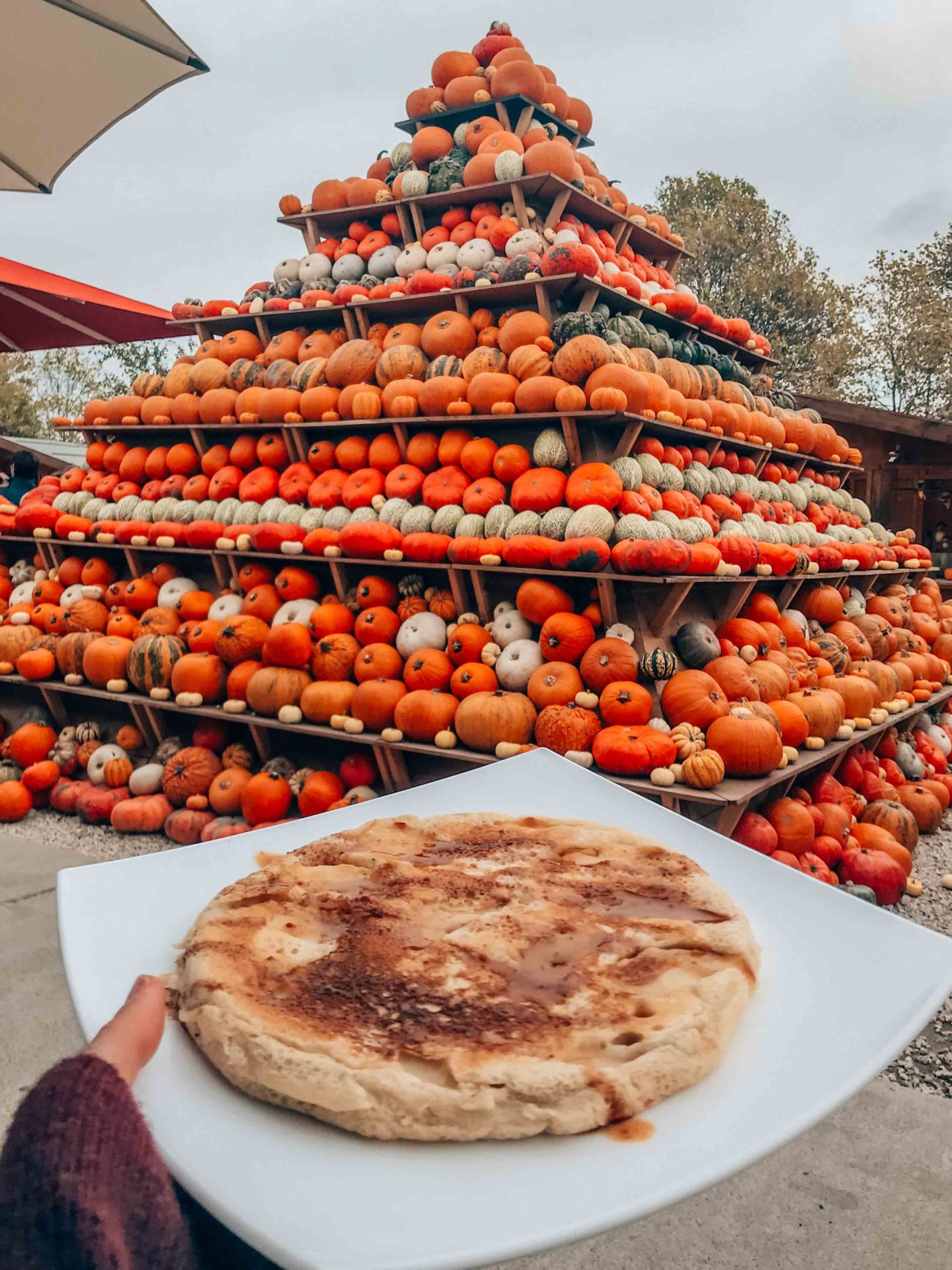 Pumpkin pancakes in Gertrudenhof