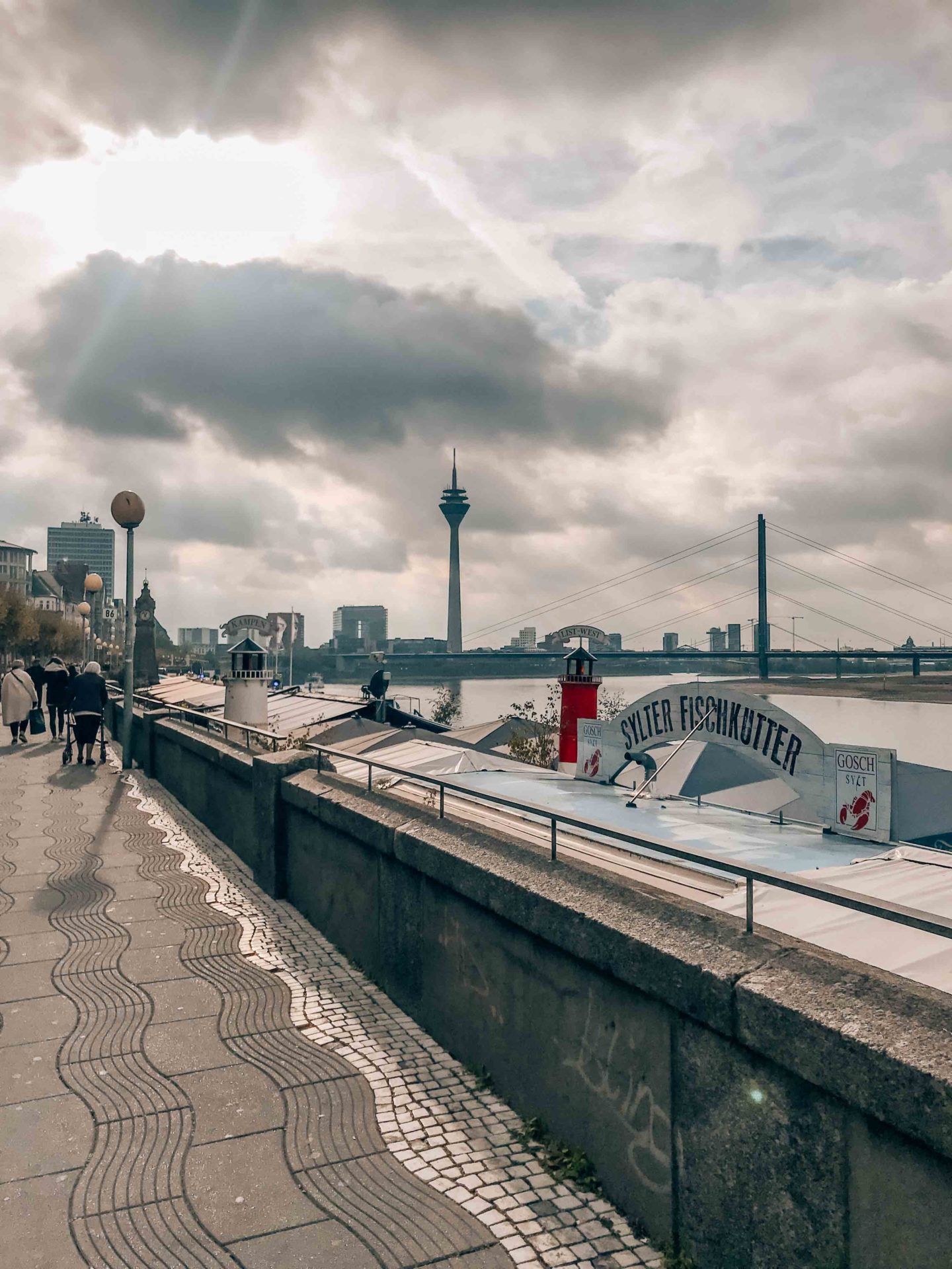 Rheinuferpromenade in Düsseldorf