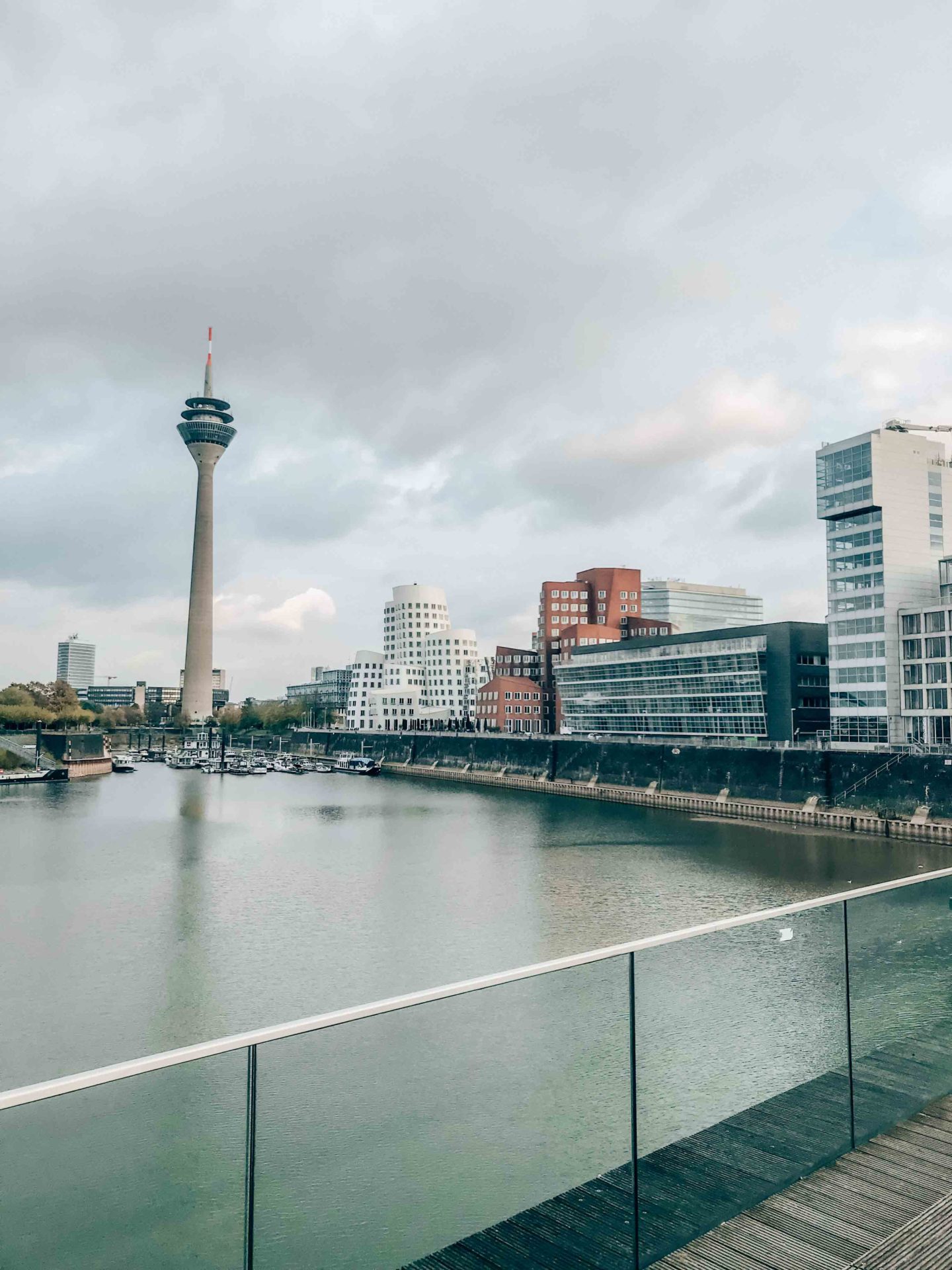 View on Düsseldorf from the Media Harbor District