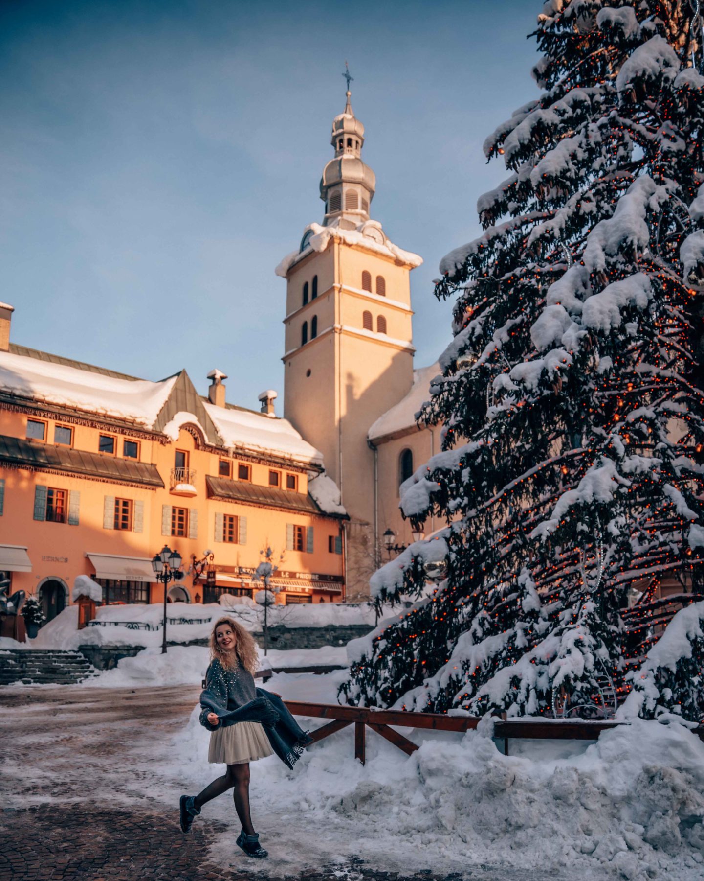 Town hall & main square in Megeve